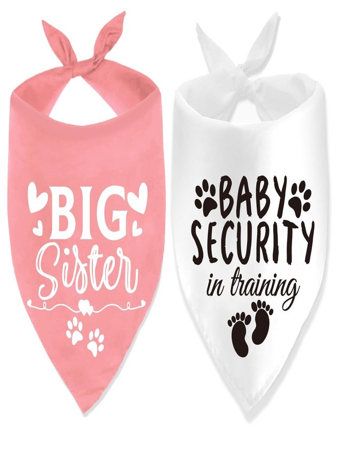 Bolake Dog Bandana Pregnancy Announcement Big Sister Doggy Bandana Baby Security in Training Printed Dog Bandanas Baby Announcement Puppy Scarf Pregnancy Pet Bandana for Dogs Pet Scarfs Accessories - Image 1